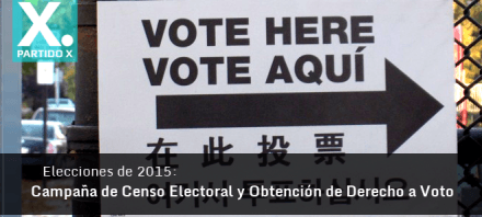 Campaña de Censo Electoral y Obtención de Derecho a Voto para las Elecciones de 2015